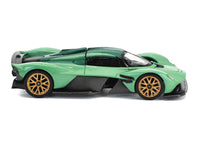 Aston Martin Valkyrie Iridescent Emerald Metallic with Green Carbon Top 1/64 Diecast Model Car by Pop Race image 3