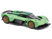 Aston Martin Valkyrie Iridescent Emerald Metallic with Green Carbon Top 1/64 Diecast Model Car by Pop Race image 4
