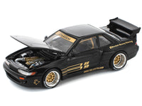 Pandem S13 RHD (Right Hand Drive) Black with Gold Accents 1/64 Diecast Model Car by Pop Race image 2