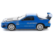 Mazda RX7 (FC3S) RE Amemiya RHD (Right Hand Drive) Blue Metallic with Carbon Hood 1/64 Diecast Model Car by Pop Race image 3