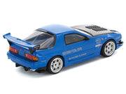 Mazda RX7 (FC3S) RE Amemiya RHD (Right Hand Drive) Blue Metallic with Carbon Hood 1/64 Diecast Model Car by Pop Race image 4