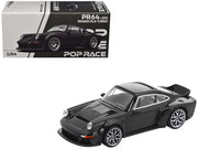 Singer DLS Turbo Black Metallic 1/64 Diecast Model Car by Pop Race