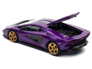 Lamborghini Countach LPI 800-4 Viola Pasifae Purple Metallic "Hong Kong Toycar Salon 2025" 1/64 Diecast Model Car by Pop Race image 4