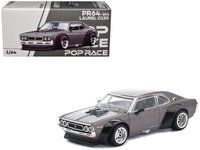 Datsun Laurel C130 RHD (Right Hand Drive) Gray Metallic 1/64 Diecast Model Car by Pop Race