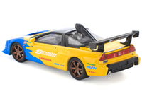 Honda NSX-R GT RHD (Right Hand Drive) "Spoon Sports" Blue and Yellow with Black Top 1/64 Diecast Model Car by Pop Race image 4