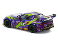 Toyota Pandem GR Supra RHD (Right Hand Drive) "EVA RT Test Type-01 GoodRide" Purple Metallic with Graphics 1/64 Diecast Model Car by Pop Race image 4