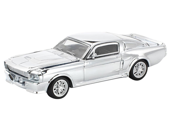 Shelby Mustang GT500 Silver Chrome 1/64 Diecast Model Car by Pop Race image 2