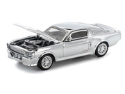 Shelby Mustang GT500 Silver Chrome 1/64 Diecast Model Car by Pop Race image 3