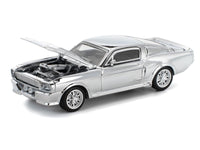 Shelby Mustang GT500 Silver Chrome 1/64 Diecast Model Car by Pop Race image 3