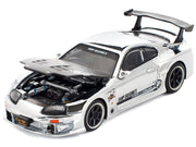 Toyota Supra "Top Secret" GT300 RHD (Right Hand Drive) Silver Chrome 1/64 Diecast Model Car by Pop Race image 2