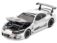 Toyota Supra "Top Secret" GT300 RHD (Right Hand Drive) Silver Chrome 1/64 Diecast Model Car by Pop Race image 2