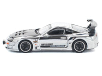 Toyota Supra "Top Secret" GT300 RHD (Right Hand Drive) Silver Chrome 1/64 Diecast Model Car by Pop Race image 3