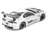 Toyota Supra "Top Secret" GT300 RHD (Right Hand Drive) Silver Chrome 1/64 Diecast Model Car by Pop Race image 4