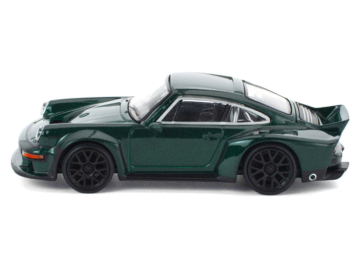 Singer DLS Turbo Green Metallic 1/64 Diecast Model Car by Pop Race image 2