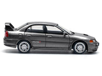 Mitsubishi Lancer Evolution IV RHD (Right Hand Drive) Dark Gray Metallic 1/64 Diecast Model Car by Pop Race image 3