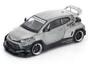 Toyota "Pandem" GR Yaris RHD (Right Hand Drive) Raw Metal 1/64 Diecast Model Car by Pop Race image 2