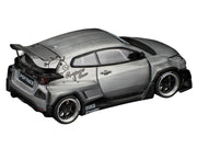 Toyota "Pandem" GR Yaris RHD (Right Hand Drive) Raw Metal 1/64 Diecast Model Car by Pop Race image 3
