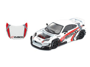Toyota Pandem GR86 "Cusco" White with Racing Graphics 1/64 Diecast Model Car by Pop Race image 2