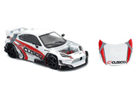 Toyota Pandem GR86 "Cusco" White with Racing Graphics 1/64 Diecast Model Car by Pop Race image 4