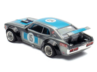 Datsun Laurel C130 RHD (Right Hand Drive) #15 Raw Metal with Blue Stripes "APA XPO 2025 Exclusive" 1/64 Diecast Model Car by Pop Race image 4