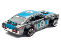 Datsun Laurel C130 RHD (Right Hand Drive) #15 Raw Metal with Blue Stripes "APA XPO 2025 Exclusive" 1/64 Diecast Model Car by Pop Race image 5