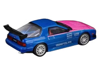 Mazda RX7 (FC3S) RE Amemiya RHD (Right Hand Drive) Blue Metallic with Pink Hood "APA XPO 2025 Exclusive" 1/64 Diecast Model Car by Pop Race image 3