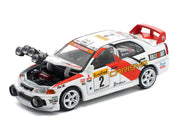 Mitsubishi Lancer Evolution IV RHD (Right Hand Drive) #2 Richard Burns - Robert Reid "Monte Carlo Rally" (1998) 1/64 Diecast Model Car by Pop Race image 2