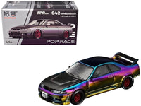 Skyline GT-R (R33) RHD (Right Hand Drive) Chameleon Chrome with Carbon Hood "APA XPO 2025 Exclusive" 1/64 Diecast Model Car by Pop Race