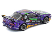 Pandem S13 RHD (Right Hand Drive) "EVA RT Test Type-01" Purple Metallic with Graphics 1/64 Diecast Model Car by Pop Race image 4