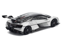 Yangwang U9 Silver Metallic with Black Top and Stripes 1/64 Diecast Model Car by Pop Race image 3