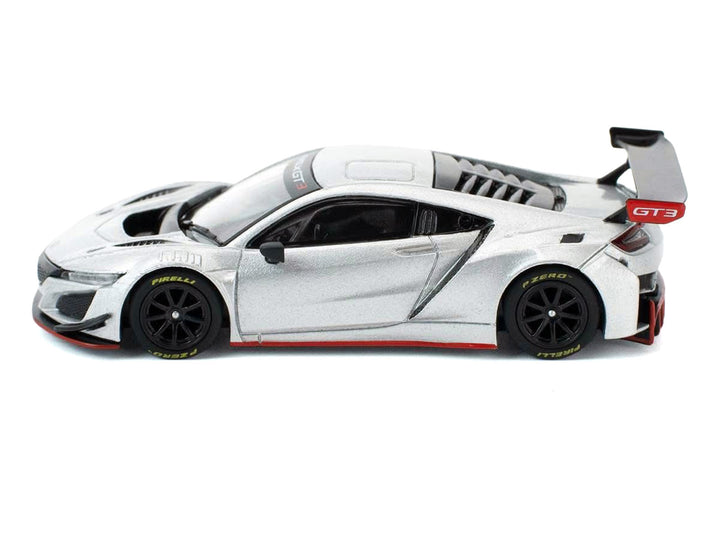 Honda NSX GT3 EVO22 Silver Metallic "Brazilian Event Exclusive" 1/64 Diecast Model Car by Pop Race image 2
