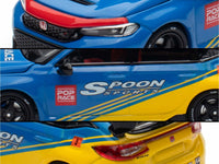 Honda Civic Type R FL5 "Spoon Sports" Blue and Yellow "Tokyo Auto Salon - Hong Kong 2025" 1/64 Diecast Model Car by Pop Race image 3