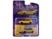 Honda Civic EG6 RHD (Right Hand Drive) Yellow "Vancouver 2026 Event Edition" 1/64 Diecast Model Car by Pop Race image 3