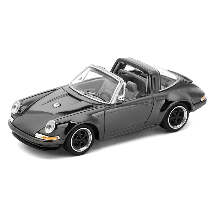 Singer Targa Dark Chrome "The Dark Chrome Series" 1/64 Diecast Model Car by Pop Race image 2