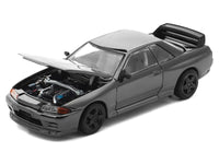 GTR R32 RHD (Right Hand Drive) Dark Chrome "The Dark Chrome Series" 1/64 Die Cast Model Car by Pop Race image 2