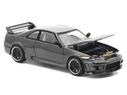 GTR R33 400R RHD (Right Hand Drive) Dark Chrome "The Dark Chrome Series" 1/64 Diecast Model Car by Pop Race image 4