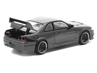 GTR R33 400R RHD (Right Hand Drive) Dark Chrome "The Dark Chrome Series" 1/64 Diecast Model Car by Pop Race image 5