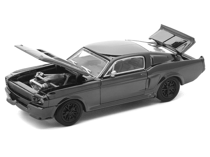 Shelby Mustang GT500 Dark Chrome "The Dark Chrome Series" 1/64 Die Cast Model Car by Pop Race image 2