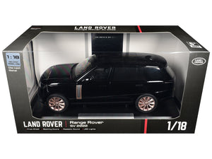 2022 Land Rover Range Rover SV Black Metallic with Moonroof 1/18 Diecast Model Car by Heimanba