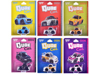 MINI GT QubeCarz Series 1 six-car Nissan assortment with stylized Liberty Walk designs.