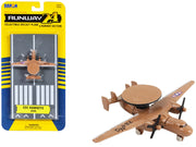 Northrop Grumman E-2C Hawkeye Aircraft Tan "United States Navy" with Runway Section Diecast Model Airplane by Runway24 image 3