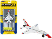 General Dynamics F-16 Fighting Falcon Fighter Aircraft White "United States Air Force Thunderbirds" with Runway Section Diecast Model Airplane by Runway24 image 3