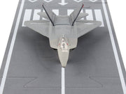 Lockheed Martin F-22 Raptor Stealth Aircraft Gray "United States Air Force YF-22" with Runway Section Diecast Model Airplane by Runway24 image 4