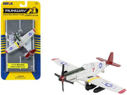 North American P-51C Mustang Fighter Aircraft Gray "Tuskegee Airmen-United States Army Air Force" with Runway Section Diecast Model Airplane by Runway24 image 3