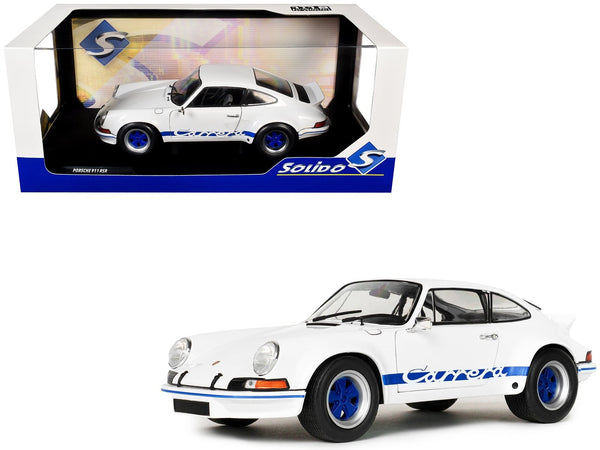 Solido 1973 Porsche 911 RSR Carrera white with blue stripes 1:18 S1801119, product image 1
