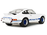 1973 Porsche 911 RSR Carrera White with Blue Stripes 1/18 Diecast Model Car by Solido image 4
