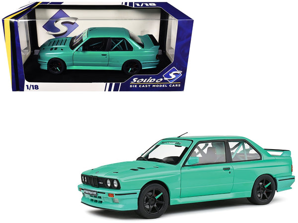 1990 BMW E30 M3 Custom "Drift Missile" Blue 1/18 Diecast Model Car by Solido