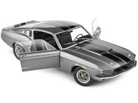 1967 Shelby GT500 Gray Metallic with Black Stripes 1/18 Diecast Model Car by Solido image 3