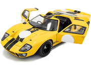 1968 Ford GT40 MK1 Yellow with Black Stripes "Competition" Series 1/18 Diecast Model Car by Solido image 2