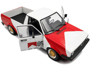 1983 Volkswagen Caddy MK 1 Pickup Truck "Red Cowboy Racing Tribute" White and Red 1/18 Diecast Model Car by Solido image 2